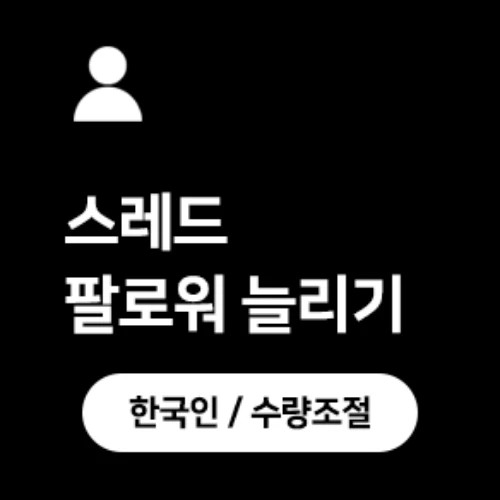 한국인 스레드 팔로워 늘리기