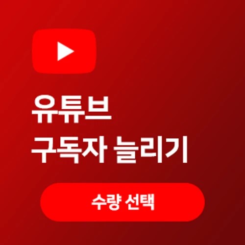 초고품질 - 유튜브 구독자 늘리기(구매)